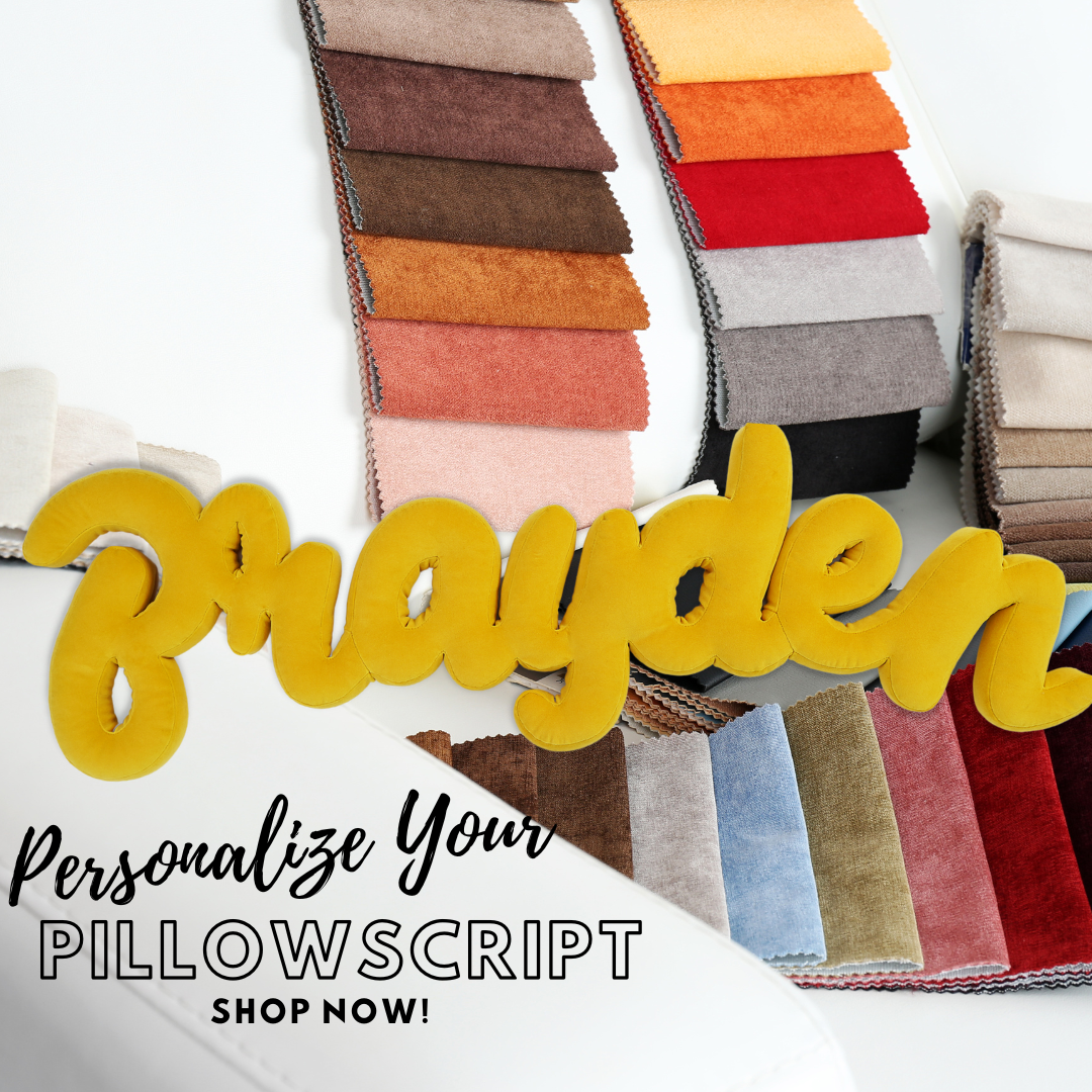 Design Your 7 Letter Script Pillow