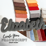 Load image into Gallery viewer, Design Your 9 Letter Script Pillow
