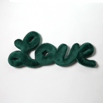 Load image into Gallery viewer, Royal Green Love Script Throw Pillow
