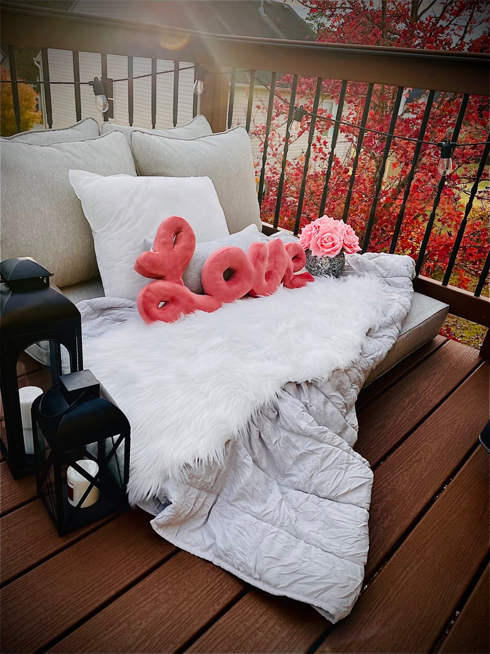Pink love pillow hotsell